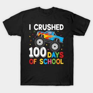 100 Days of School Monster Truck 100th Day of School Boys T-Shirt